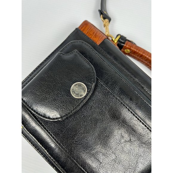 Vintage Bellrose brown and black satchel purse with handle - Picture 10 of 10